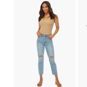 Just Fab High Waisted Vintage Straight Jeans